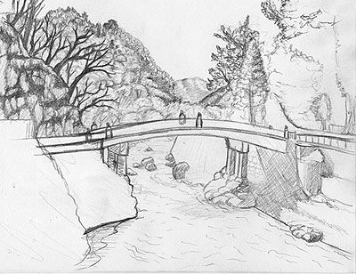 Draw a landscape picture